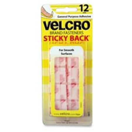 Velcro Brand Fabric Hook and Eye USA Inc Sticky Back Round Coins- .63in. Size- White VEK90070